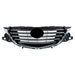 DURAFORCE Front Bumper Upper Grille For Mazda CX9 2016-22 Plastic Black+Chrome TK49-50712