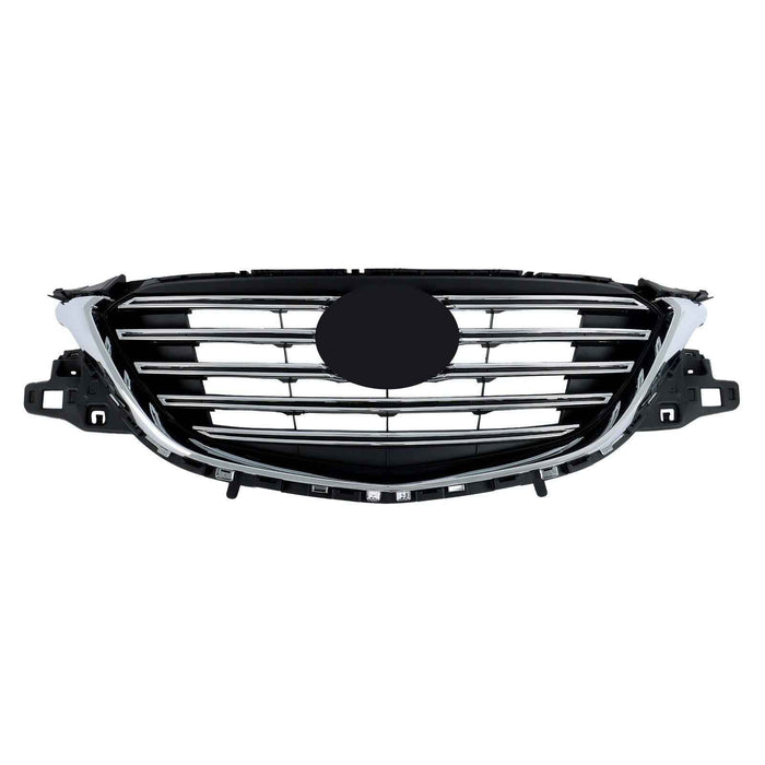 DURAFORCE Front Bumper Upper Grille For Mazda CX9 2016-22 Plastic Black+Chrome TK49-50712