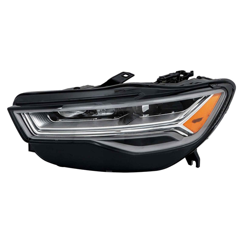 DURAFORCE Driver LED Headlight For Audi A6 S6 2016 2017 2018 Without Matrix Module Black