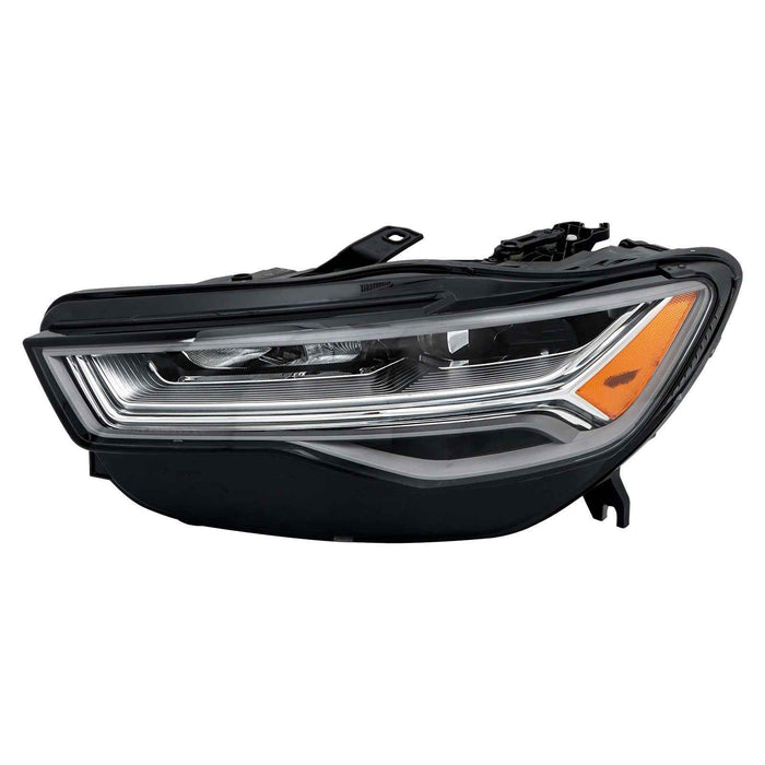 DURAFORCE Driver LED Headlight For Audi A6 S6 2016 2017 2018 Without Matrix Module Black