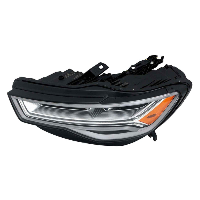 DURAFORCE Driver LED Headlight For Audi A6 S6 2016 2017 2018 Without Matrix Module Black