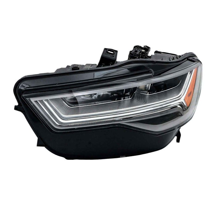 DURAFORCE Driver LED Headlight For Audi A6 S6 2016 2017 2018 Without Matrix Module Black