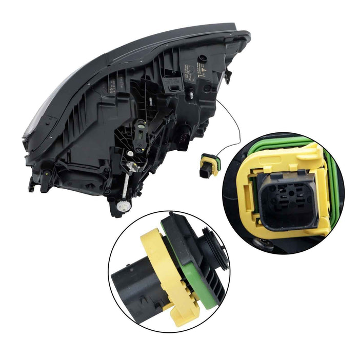 DURAFORCE Driver LED Headlight For Audi A6 S6 2016 2017 2018 Without Matrix Module Black