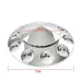 DURAFORCE Chrome Hub Cover Kit 33mm Axle Covers Spiked Front & Rear Semi Truck Wheel