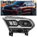 DURAFORCE Headlight Assembly Black For Dodge Durango 2021 2022 2023 Left Side LED Clear