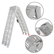 DURAFORCE 7.5' Aluminum Folding Loading Ramps For Truck Motorcycle Lawn Mower 2pcs ATV UTV