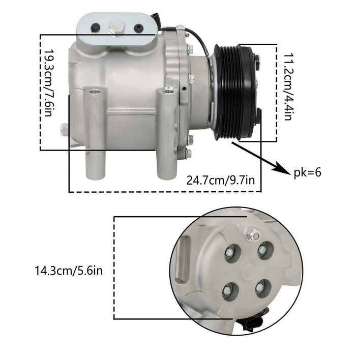 DURAFORCE For Chevrolet Trailblazer 2002-09 4.2L AC A/C Compressor with Clutch CO 4910AC