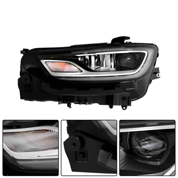 DURAFORCE Driver Headlight Assy Clear LED For 2021 2022 2023 Chrysler Pacifica Black Clear