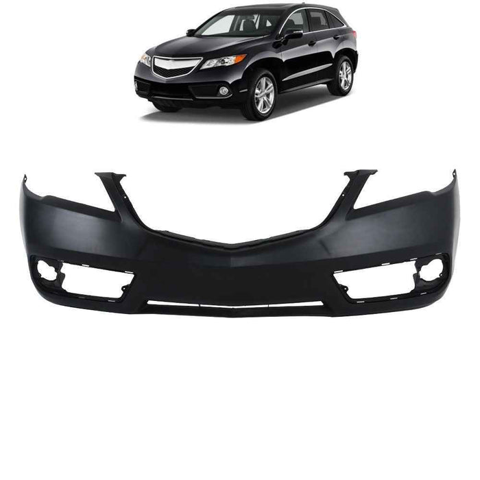 DURAFORCE AC1000179 Primed Front Bumper Cover Plastic Black For Acura RDX 2013 2014 2015