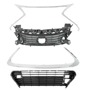 DURAFORCE 4Pcs Front Bumper Grille Molding Trim For Lexus ES300H ES350 2016 2017-2018