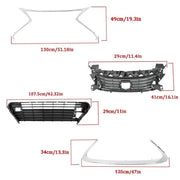 DURAFORCE 4Pcs Front Bumper Grille Molding Trim For Lexus ES300H ES350 2016 2017-2018