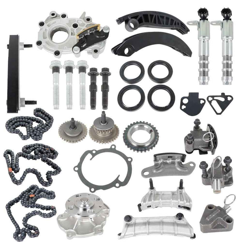 DURAFORCE For Chevy GMC Pontiac 07-15 Timing Chain Kit Oil Pump Water Pump VTC Solenoid