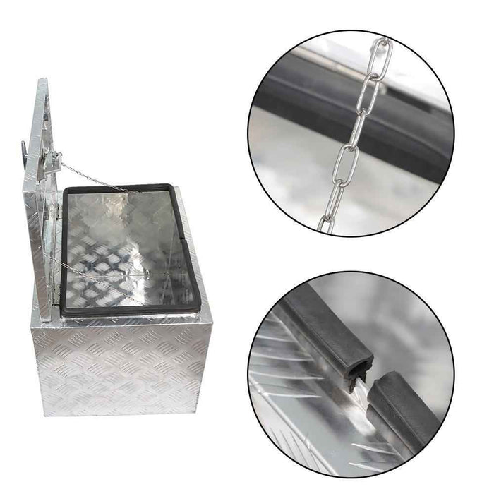 DURAFORCE Aluminum Tool Box 24" × 17" × 18" Trailer Flatbed Underbody Truck Bed Storage