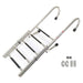 DURAFORCE Stainless Steel Folding Ladder Telescoping 400 lb. Limit 2 Step + 3 Step