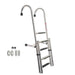 DURAFORCE Stainless Steel Folding Ladder Telescoping 400 lb. Limit 2 Step + 3 Step