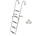 DURAFORCE Stainless Steel Folding Ladder Telescoping 400 lb. Limit 2 Step + 3 Step