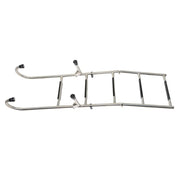 DURAFORCE Stainless Steel Folding Ladder Telescoping 400 lb. Limit 2 Step + 3 Step
