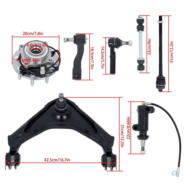 DURAFORCE For Gmc Sierra 2500 2001 2002-2004 15× Front Wheel Bearing Hub Control Arm K6535