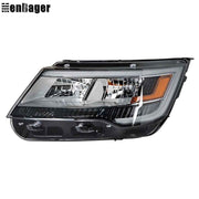 DURAFORCE Headlights For Ford Explorer 2016 2017 2018 Chrome Halogen w/LED DRL Left Side