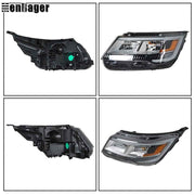 DURAFORCE Headlights For Ford Explorer 2016 2017 2018 Chrome Halogen w/LED DRL Left Side