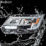 DURAFORCE Headlights For Ford Explorer 2016 2017 2018 Chrome Halogen w/LED DRL Left Side