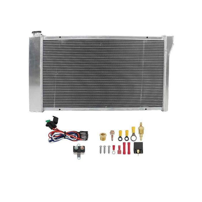 DURAFORCE For Chevy C10/20/30 Pickup Suburban 1967 1968-72 4 Row Radiator+Fan Shroud CC369