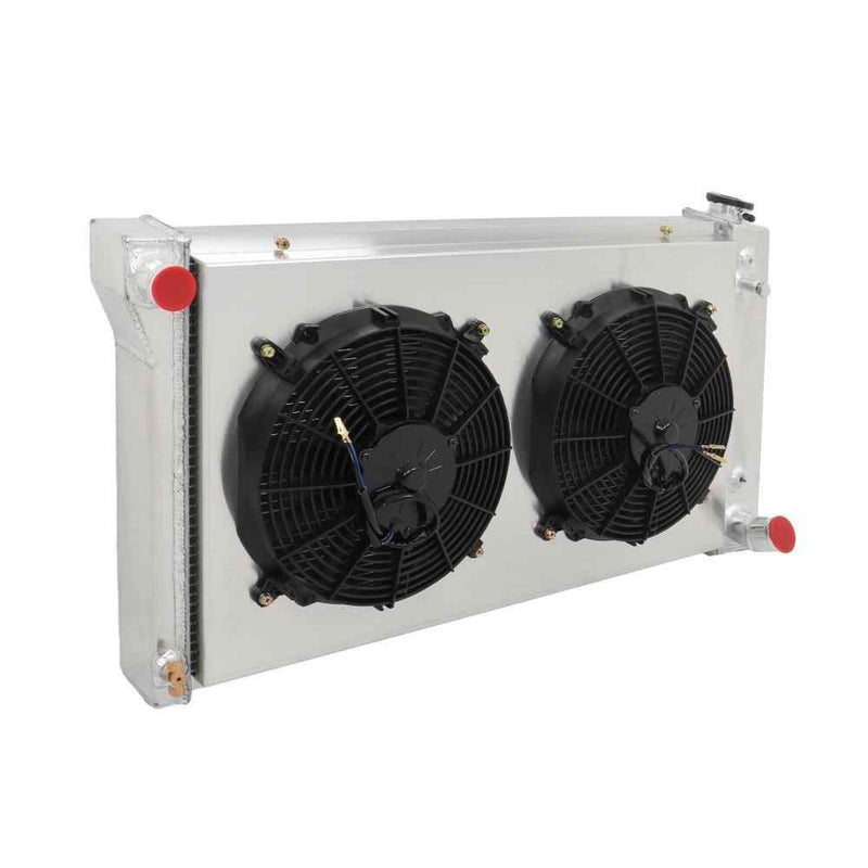 DURAFORCE For Chevy C10/20/30 Pickup Suburban 1967 1968-72 4 Row Radiator+Fan Shroud CC369