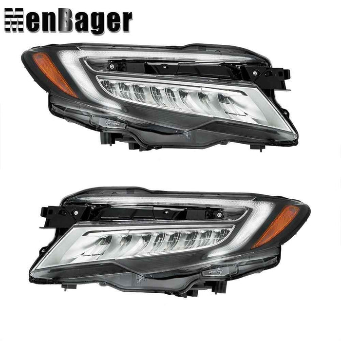 DURAFORCE Full LED Chrome Headlight Assy Pair For 2019-2021 Honda Pilot/2019-2021 Passport
