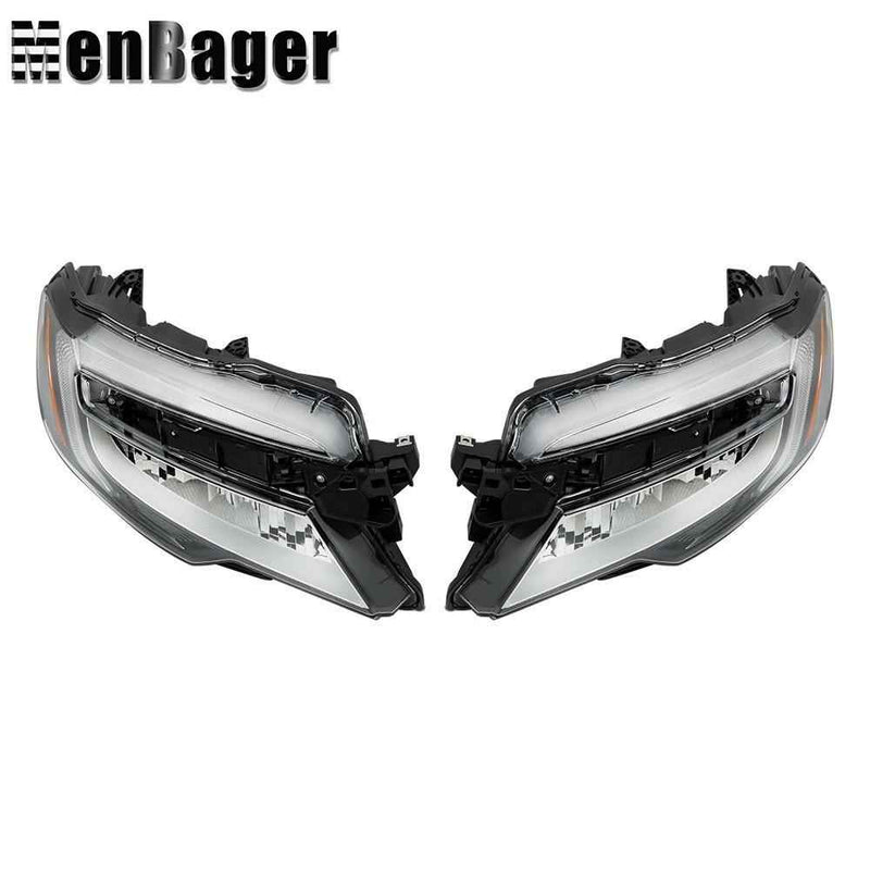 DURAFORCE Full LED Chrome Headlight Assy Pair For 2019-2021 Honda Pilot/2019-2021 Passport