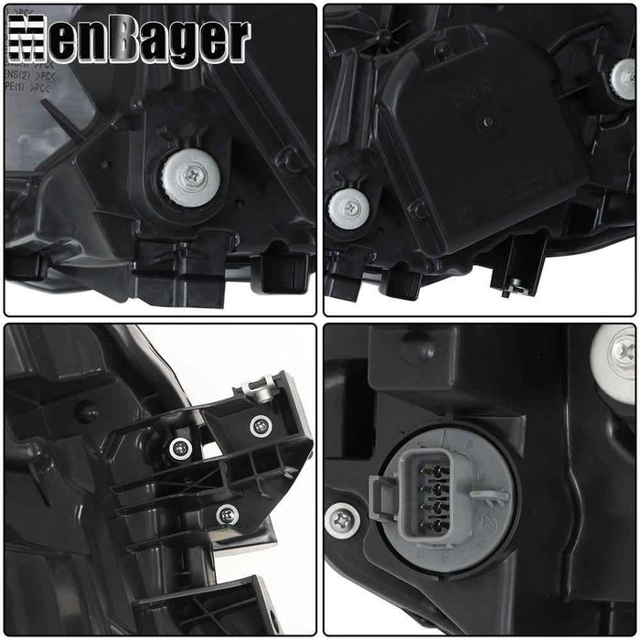 DURAFORCE Full LED Chrome Headlight Assy Pair For 2019-2021 Honda Pilot/2019-2021 Passport