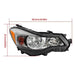 DURAFORCE For 2012-14-15 Subaru Impreza/2013-2016 Crosstrek Left+Right Halogen Headlights