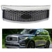 DURAFORCE Front Upper Grille W/Camera Option Chrome For INFINITI QX80 2018 2019 2020-2021