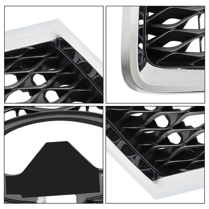 DURAFORCE Front Upper Grille W/Camera Option Chrome For INFINITI QX80 2018 2019 2020-2021