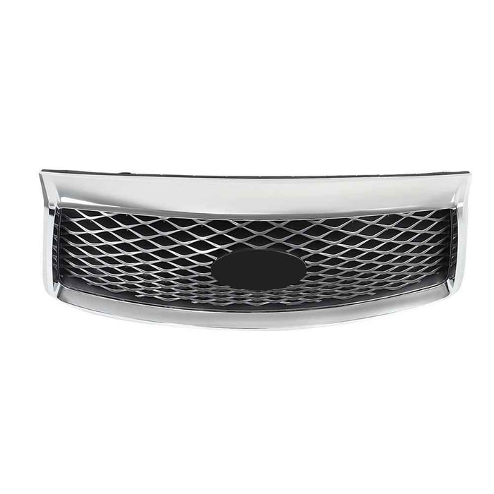 DURAFORCE Front Upper Grille W/Camera Option Chrome For INFINITI QX80 2018 2019 2020-2021