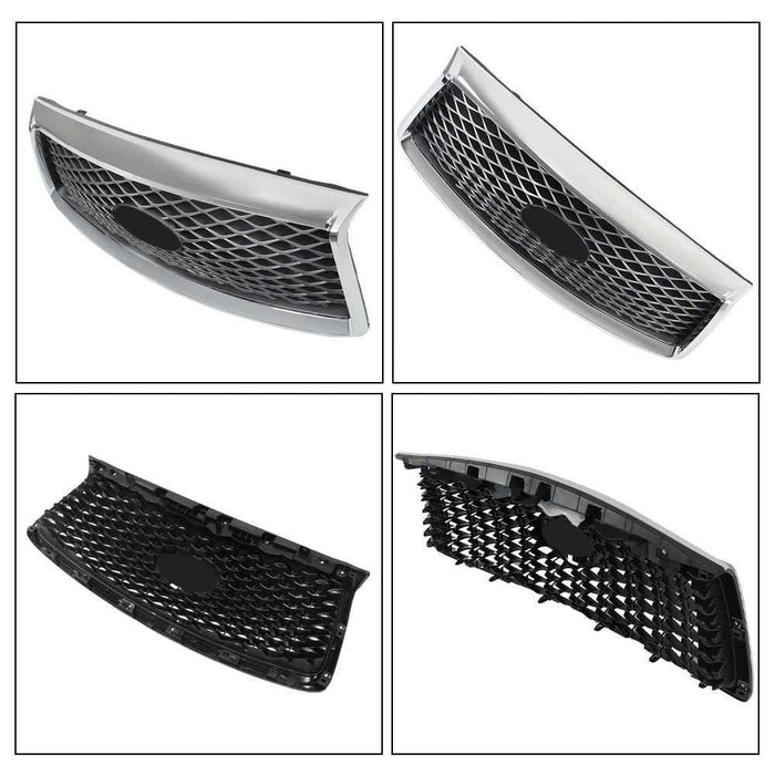 DURAFORCE Front Upper Grille W/Camera Option Chrome For INFINITI QX80 2018 2019 2020-2021