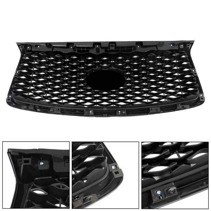 DURAFORCE Front Upper Grille W/Camera Option Chrome For INFINITI QX80 2018 2019 2020-2021