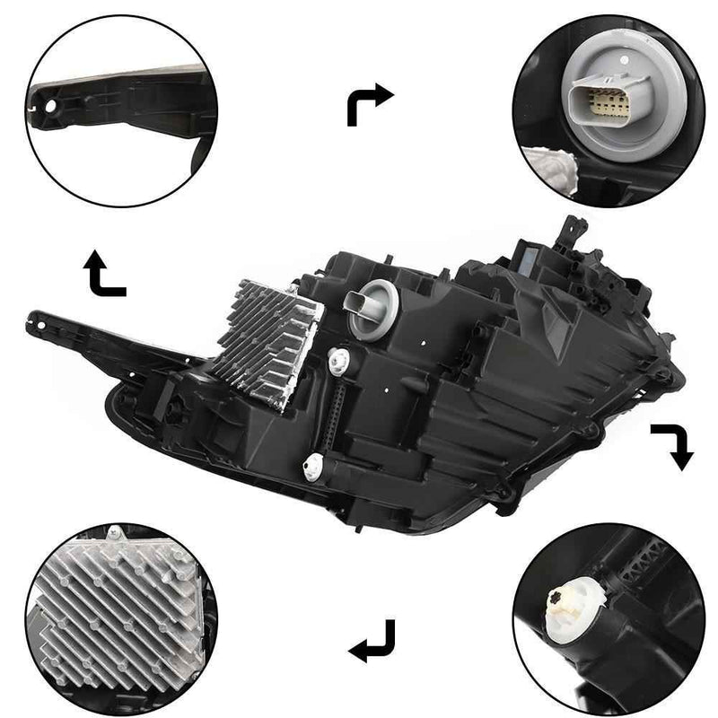 DURAFORCE Left Side For 2022-2023 Chevy Equinox LT/RS Headlight (FULL LED) Headlamp Clear
