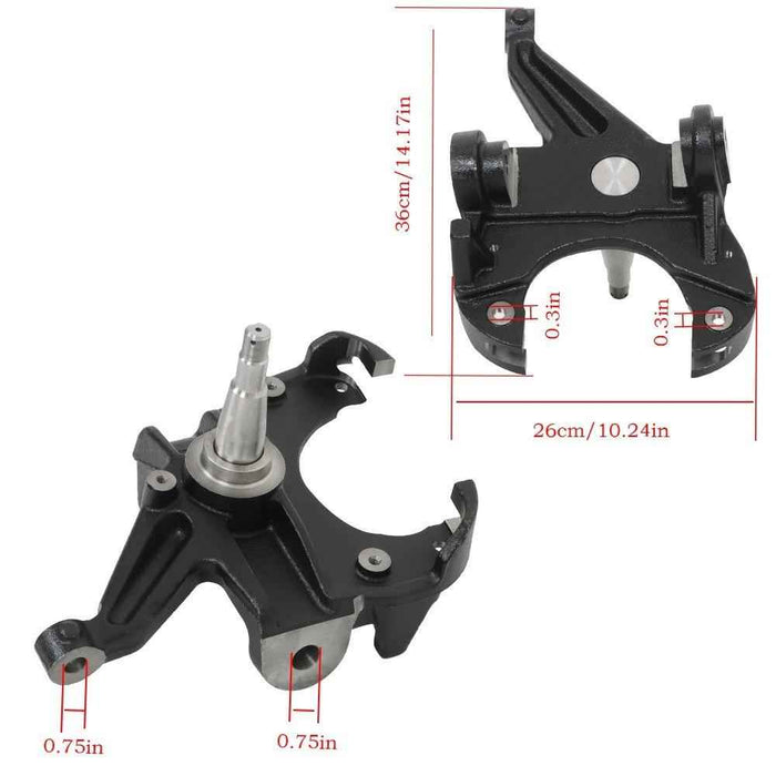 DURAFORCE Pair 2.5'' Drop Lowering Spindles w/1.25" Rotor For 1973-1986 1987 Chevy C10 2WD