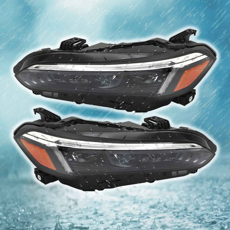 DURAFORCE Headlight Assy For 2022-2023 Honda Civic Sport/Touring Black LED Left&Right Side