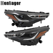 DURAFORCE Left+Right Headlights For Toyota Corolla Cross L LE 2022-2023 Black Houisng LED