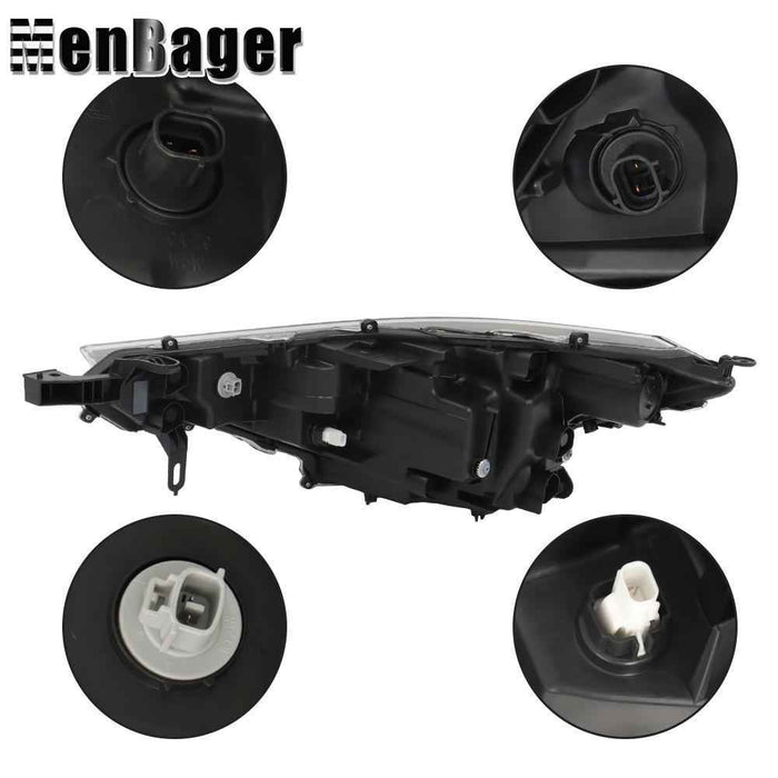 DURAFORCE Left+Right Headlights For Toyota Corolla Cross L LE 2022-2023 Black Houisng LED