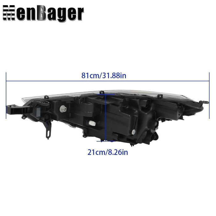 DURAFORCE Left+Right Headlights For Toyota Corolla Cross L LE 2022-2023 Black Houisng LED