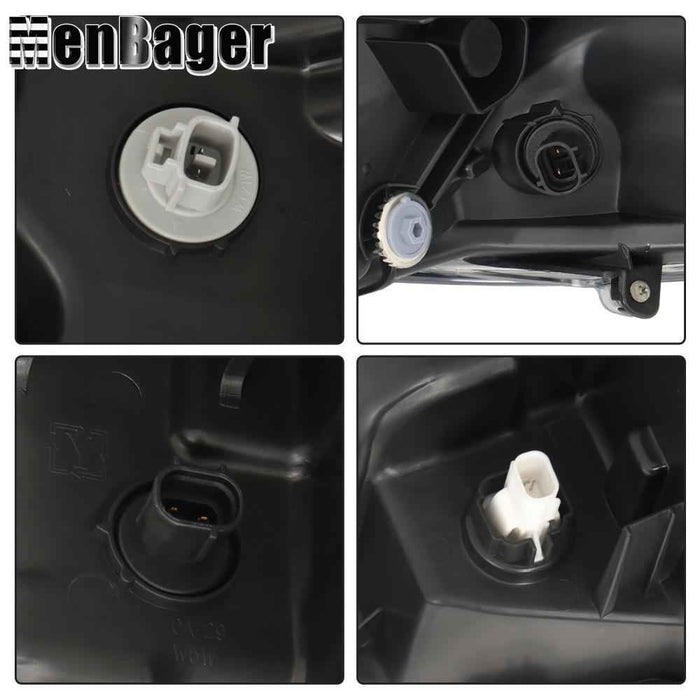 DURAFORCE Left+Right Headlights For Toyota Corolla Cross L LE 2022-2023 Black Houisng LED