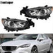 DURAFORCE Projector Headlights For 2014-2016-2017 Mazda 6 Left&Right Halogen Black Housing