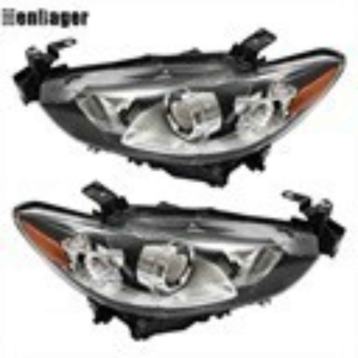 DURAFORCE Projector Headlights For 2014-2016-2017 Mazda 6 Left&Right Halogen Black Housing