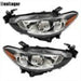 DURAFORCE Projector Headlights For 2014-2016-2017 Mazda 6 Left&Right Halogen Black Housing