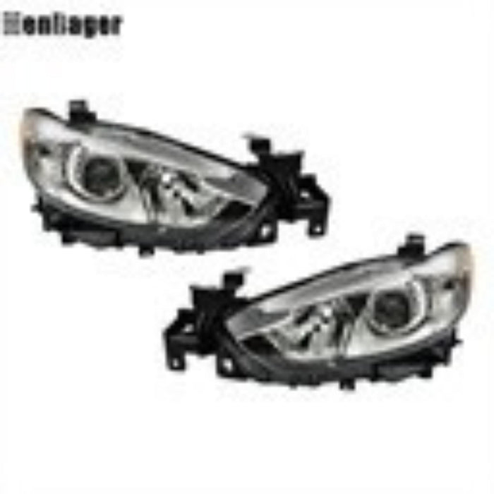 DURAFORCE Projector Headlights For 2014-2016-2017 Mazda 6 Left&Right Halogen Black Housing