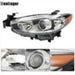 DURAFORCE Projector Headlights For 2014-2016-2017 Mazda 6 Left&Right Halogen Black Housing