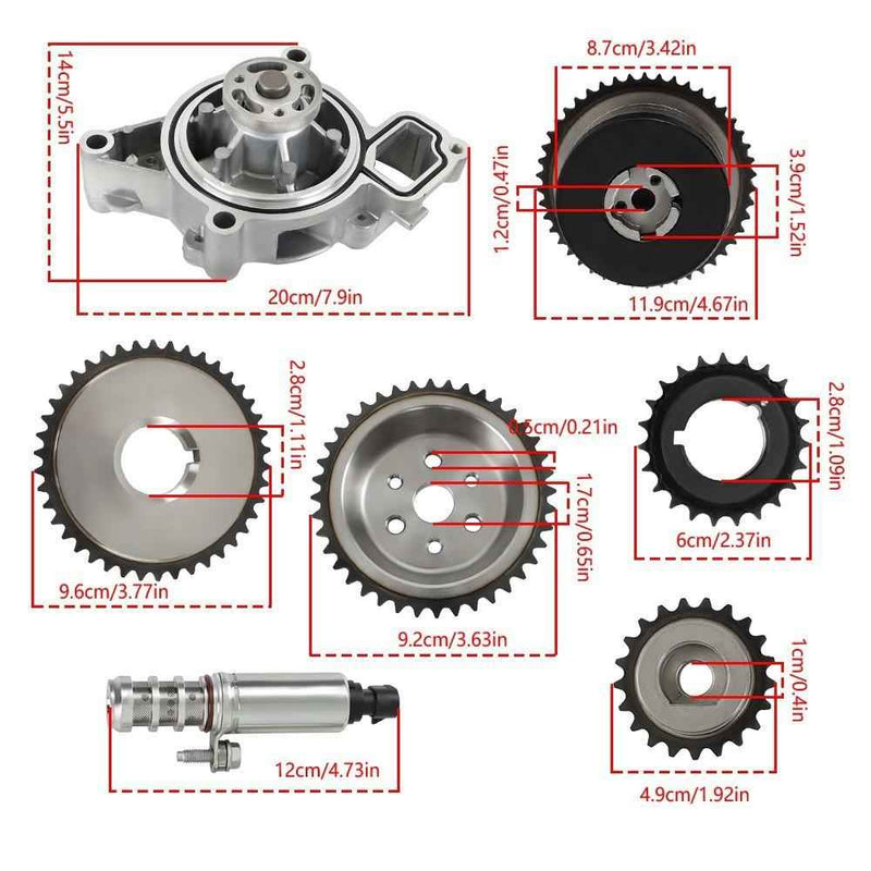 DURAFORCE Timing Chain Kit Water Pump 2.4L 2.2L DOHC For Chevrolet Malibu Equinox HHR GMC