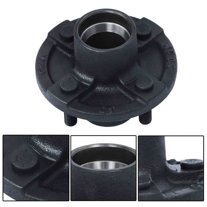 DURAFORCE 8 Sets Boat Trailer Axle Kits with 4 on 4" Bolt Idler Hub & 1" Round BT8 Spindle